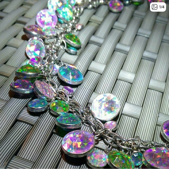 Aurora borealis multicolor iridescent Weiss like Necklace - Picture 12 of 14